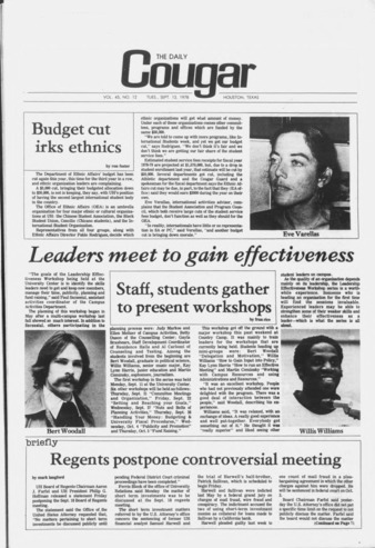 The Daily Cougar. Vol. 45, No. 12, September 12, 1978.