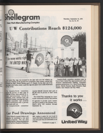 Shellegram, Vol. 43, No. 38, September 21, 1978