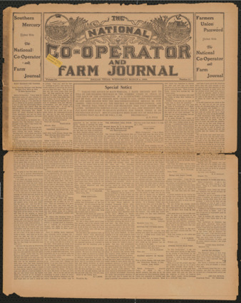 The National Co-Operator and Farm Journal, Vol. 29, No. 21, March 4, 1908