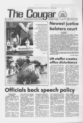 The Daily Cougar, Vol. [43], No. 34, October 27, 1976.