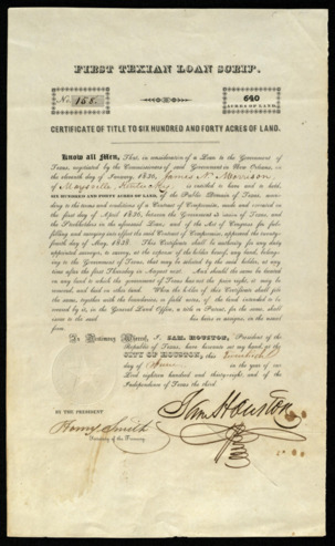 First Texian Loan Scrip No. 158