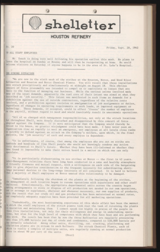 Shelletter, No. 20, September 28, 1962