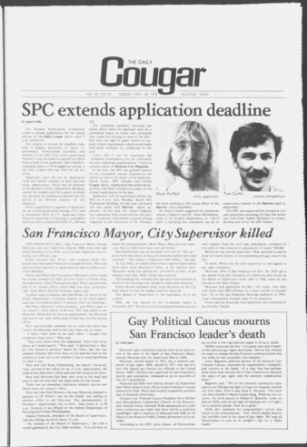 The Daily Cougar. Vol. 45, No. 61, November 28, 1978.