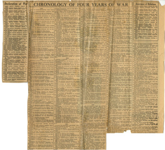 Chronology of Four Years of War, 1914-1918