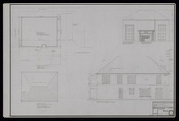 Job 84-17, Lot 4 Woodway Hamlet, Sheet 2: Rear elevation and roof plan
