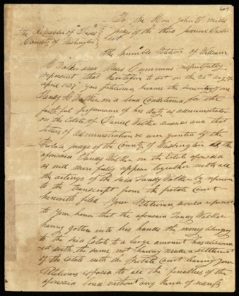Petition of William W. Walker and Moses Cumming vs. Tawney M. Walker