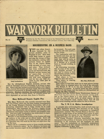War Work Bulletin 