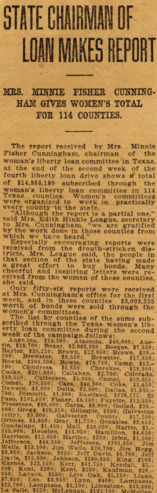 State Chairman of Loan Makes Report