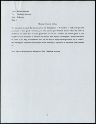 Translation of Poem about justice from Dolores Moncada dedicated to Guadalupe Moncada
