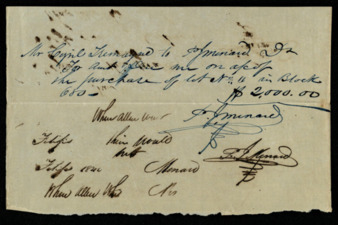 Receipt for purchase totaling $2000