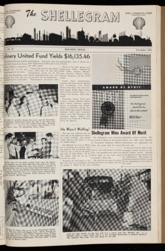 The Shellegram, Vol. 17, No. 10, November 1952