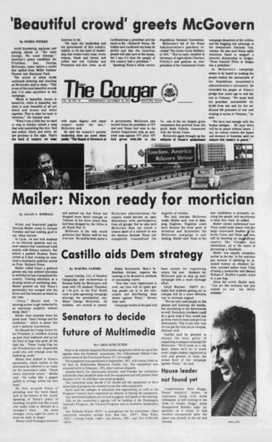 The Daily Cougar. Vol. 39, No. 25, October 18, 1972.