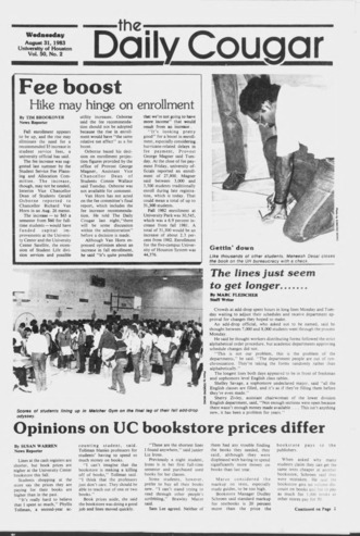 The Daily Cougar. Vol. 50, No. 2, August 31, 1983.