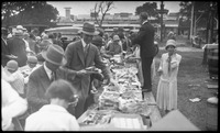 Group of people serving themselves food