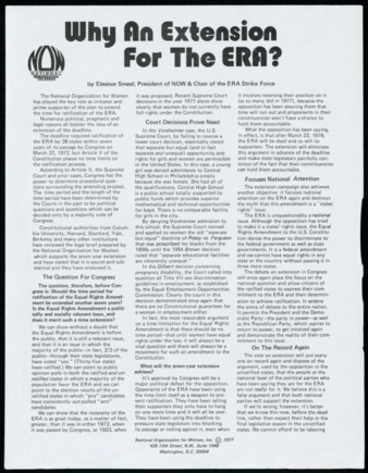 Why an Extension for the ERA?