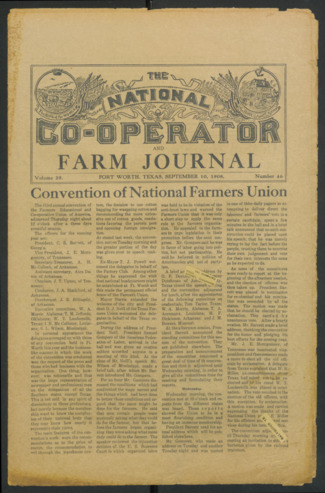 The National Co-Operator and Farm Journal, Vol. 29, No. 46, September 10, 1908
