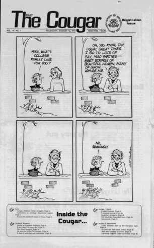The Daily Cougar. Vol. 40, No. 1, August 16, 1973.