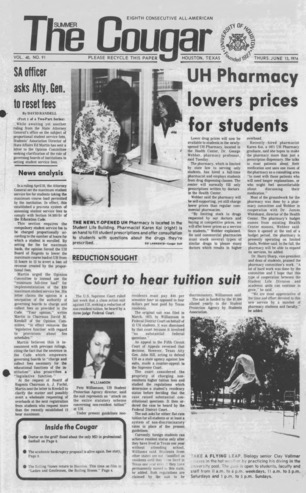 The Summer Cougar. Vol. 40, No. 91, June 13, 1974.