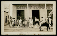 Crew members in front of store on Cuban street