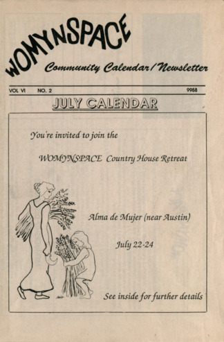 Womynspace, Vol. 6, No. 2, July 1988
