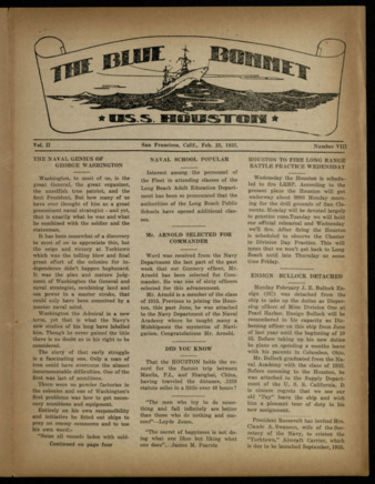 The Blue Bonnet, Vol. 2, No. 8, February 23, 1935
