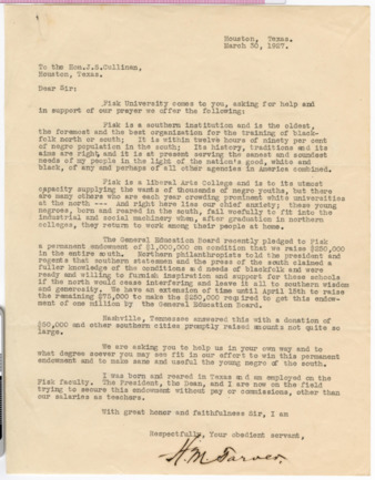 Letter to J. S. Cullinan