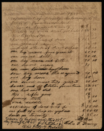 Appraisement of the property of John C. Crownover