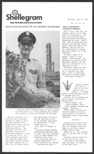 Shellegram, Vol. 41, No. 30, July 29, 1976