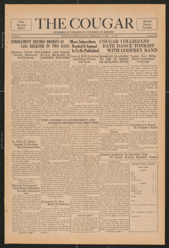 The Cougar, Vol. 4, No. 16, February 4, 1938