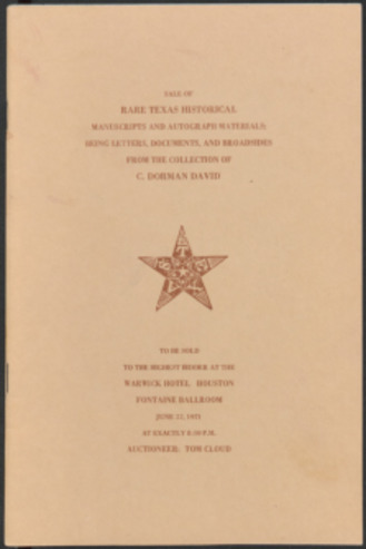 C. Dorman David Collection auction catalog