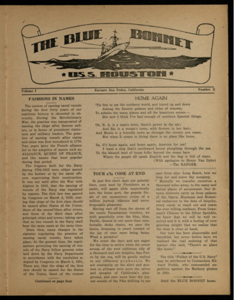 The Blue Bonnet, Vol. 1, No. 10, November 3, 1934