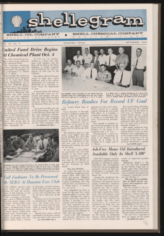 Shellegram, Vol. 25, No. 9, September 1960