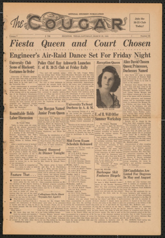 The Cougar, Vol. 7, No. 23, March 29, 1941