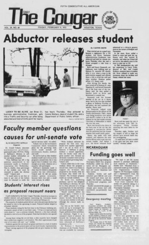 The Daily Cougar. Vol. 39, No. 68, February 9, 1972.