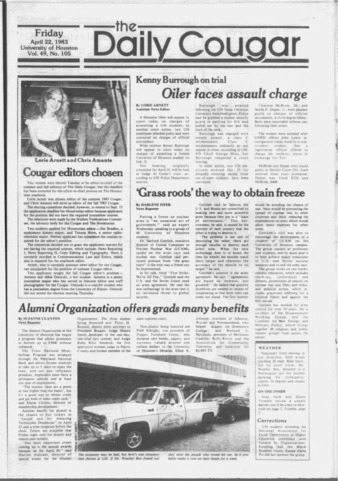 The Daily Cougar. Vol. 49, No. 105, April 22, 1983.