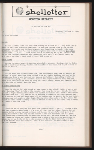 Shelletter, No. 31, October 24, 1962