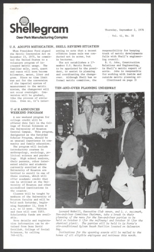 Shellegram, Vol. 41, No. 35, September 2, 1976