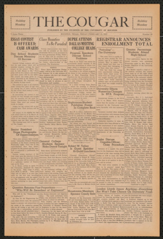 The Cougar, Vol. 3, No. 19, February 19, 1937