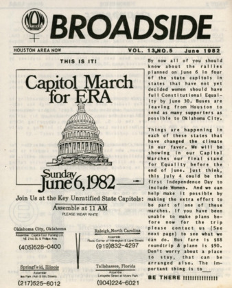 Broadside, Vol. 13, No. 5, June 1982