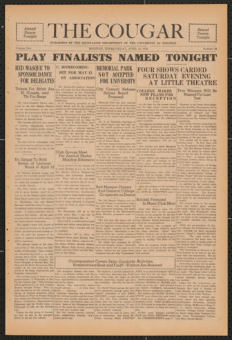 The Cougar, Vol. 2, No. 26, April 10, 1936