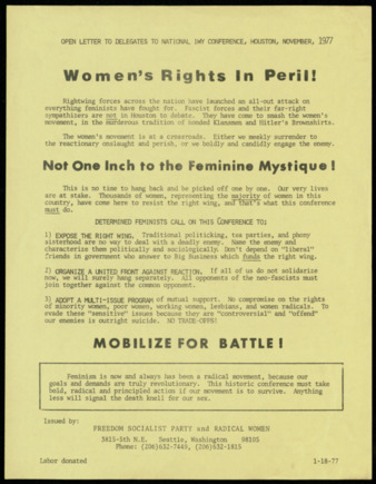 Women's Rights in Peril