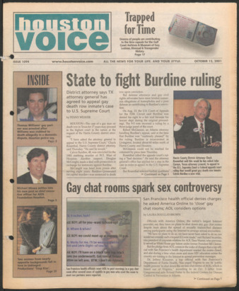 Houston Voice, No. 1094, October 12, 2001