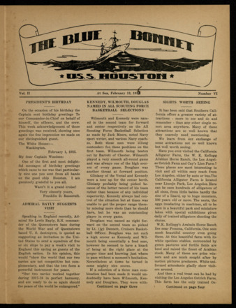 The Blue Bonnet, Vol. 2, No. 6, February 13, 1935
