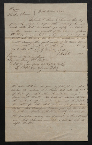 Land dispute in Payne versus Holt and Clemmons