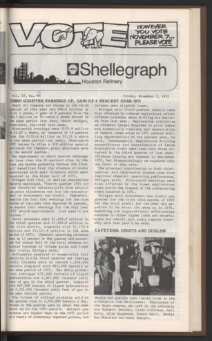 Shellegram, Vol. 37, No. [42], November 3, 1972