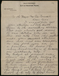 Letter from Robert McElroy to Mayor and City Council, 1896 September 14