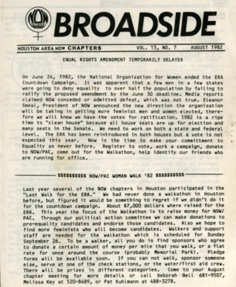 Broadside, Vol. 13, No. 7, August 1982