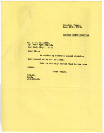 Letter from W. W. Moore to J. S. Cullinan, 1925 June 11