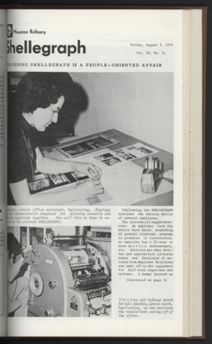 Shellegram, Vol. 39, No. 31, August 9, 1974
