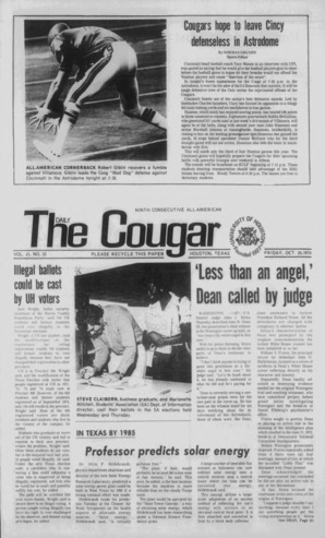 The Daily Cougar. Vol. 41, No. 32, October 25, 1974.
